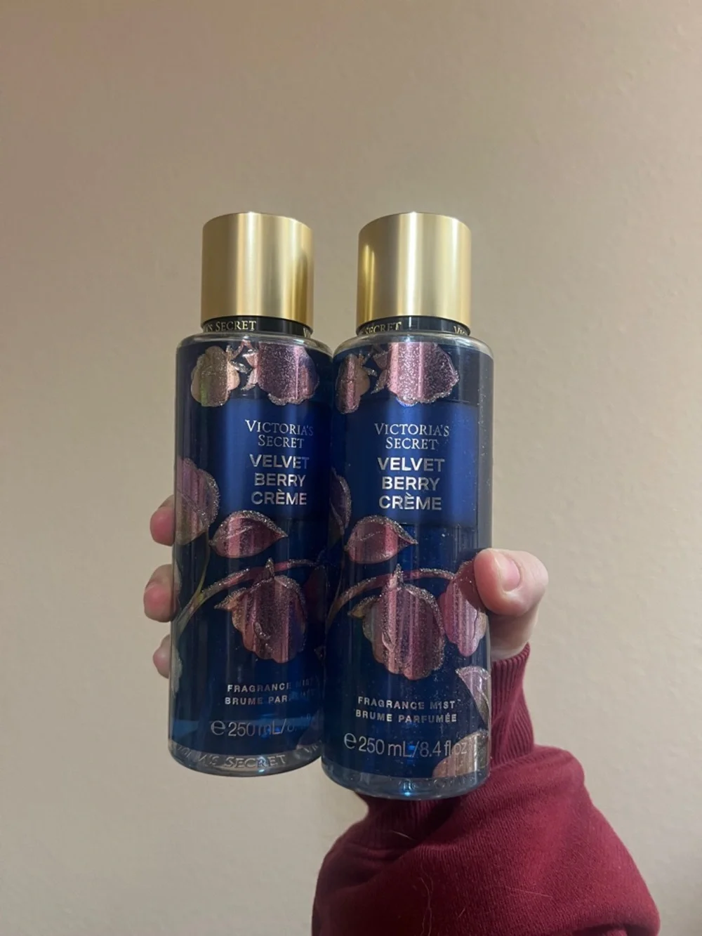 2X VICTORIA'S SECRET VELVET BERRY CRÈME MIST 8.4 OZ